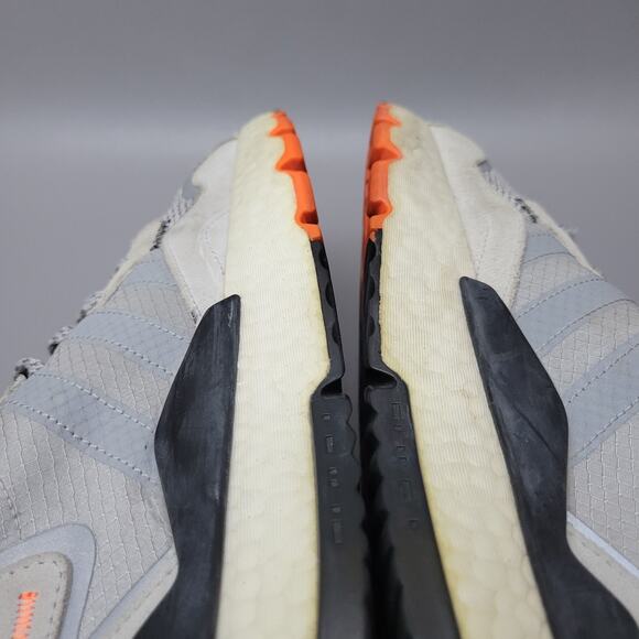Adidas Boost Mens Nite Jogger Sneakers Sz 11.5 Grey Orange Flight Club Exclusive - Picture 11 of 12